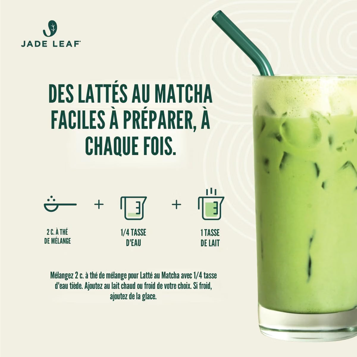 Mélange de matcha Latté