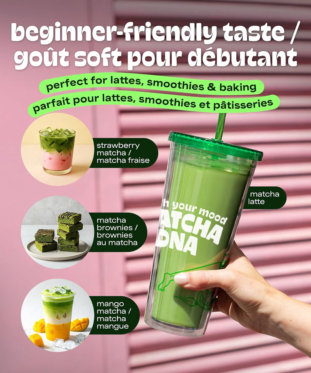MATCHA DNA Thé Vert Matcha en Poudre Certifié Biologique (454 g/16 oz Boîte de conserve)