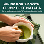 Jade Leaf Matcha - Kit de démarrage traditionnel - Coffret cadeau Matcha japonais comprenant : fouet en bambou (Chasen), cuillère (Chashaku), tamis en acier inoxydable, manuel entièrement imprimé