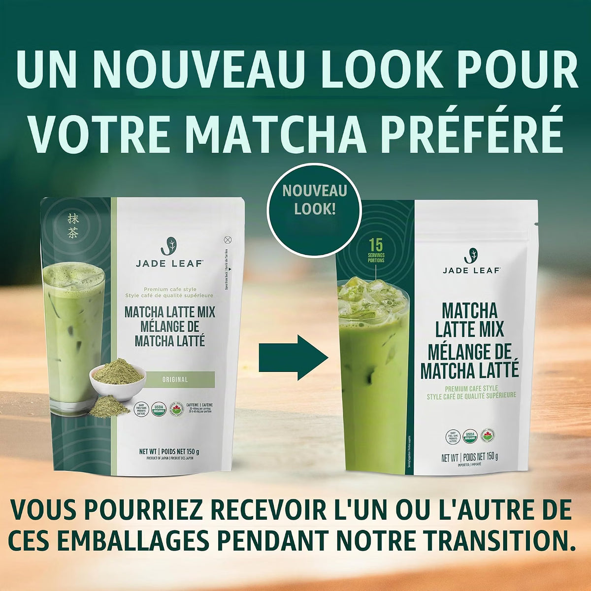 Jade Leaf Matcha Mélange matcha latte bio – Mélange sucré de style café de qualité supérieure avec poudre de thé vert d'origine japonaise authentique (sachet de 150 g)