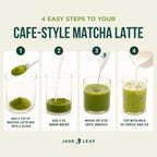 Jade Leaf Matcha Mélange matcha latte bio – Mélange sucré de style café de qualité supérieure avec poudre de thé vert d'origine japonaise authentique (sachet de 150 g)