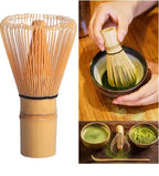 brosse mélangeuse au thé vert en matcha