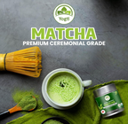 Poudre de thé vert matcha biologique – Qualité cérémoniale – Boîte de 50 g