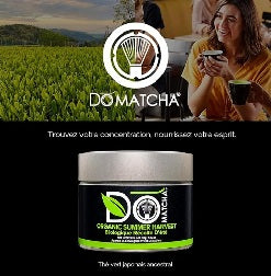 DoMatcha Thé vert, poudre de matcha biologique de récolte d'été, boîte de 80 g
